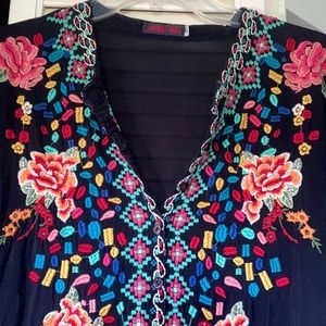 Fabulous Johnny Was top. Excellent condition and beautiful embroidery!